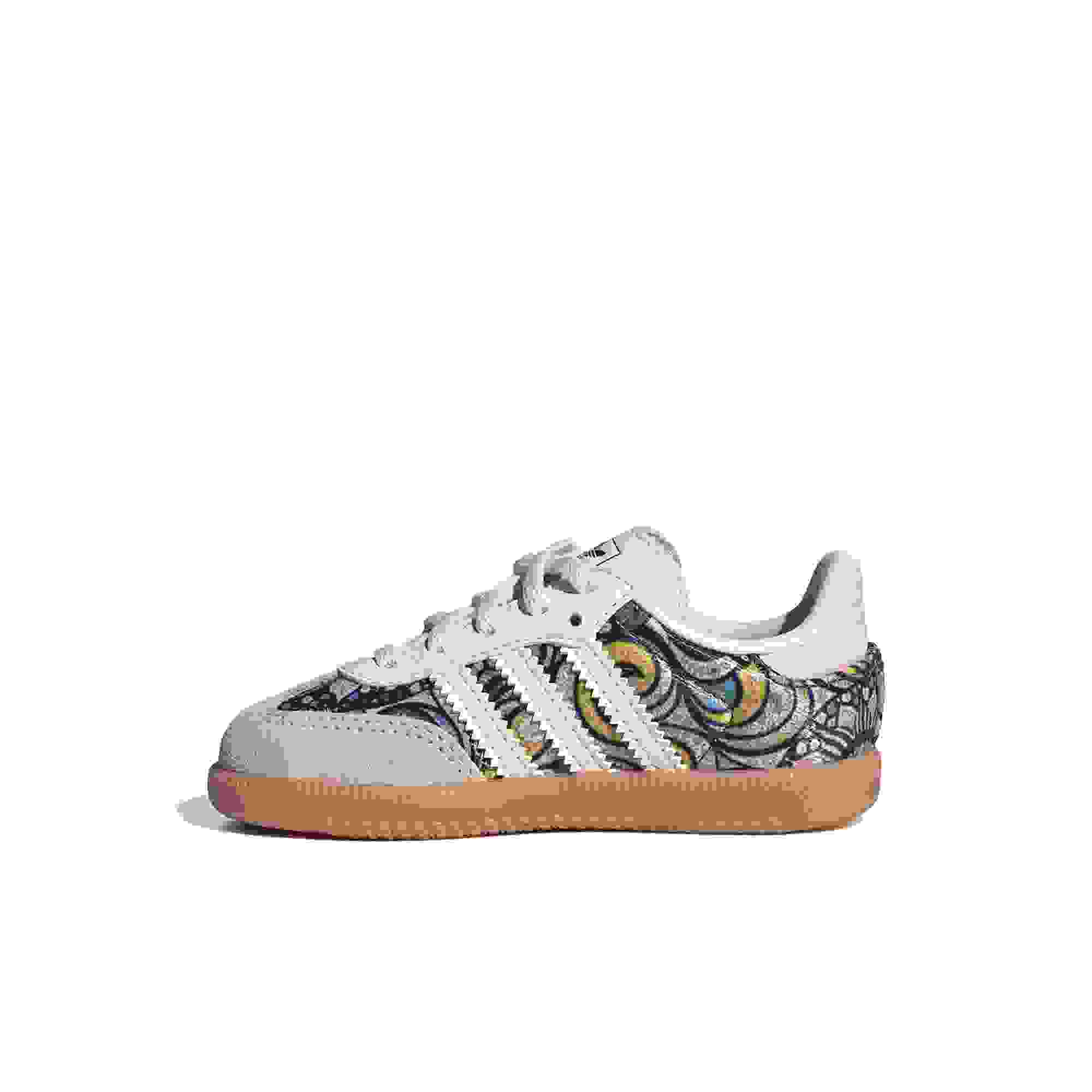 adidas Originals Liberty Samba OG Toddler Girls' "Core White/Orchid Fusion/Gum 2" Shoe